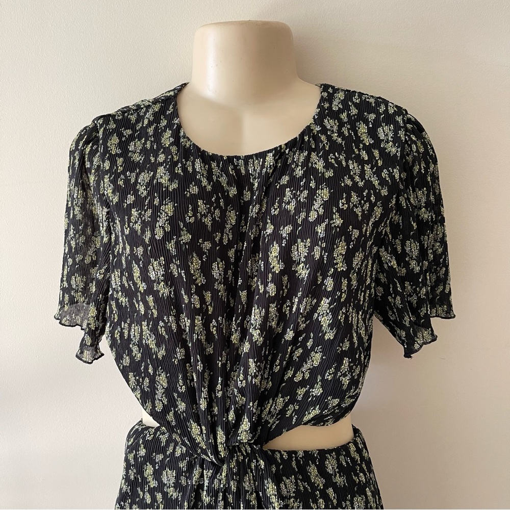 WHO What Wear Collection Drew Cutout Floral Twist Midi Dress Size XL - Picture 12 of 16